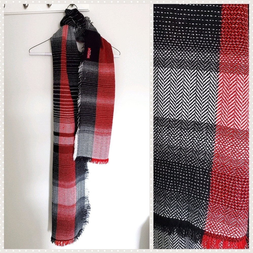 Merona | red & black printed scarf